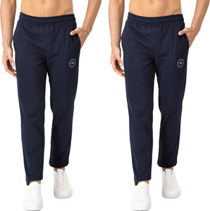Pepe Jeans Solid Men Blue Track Pants