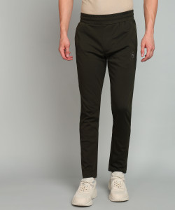Van Heusen Flex Solid Men Olive Track Pants