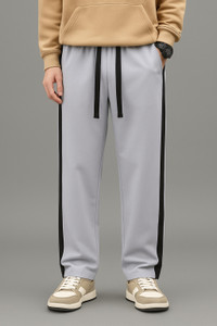 NFTRENDLYY Solid Men Black Track Pants