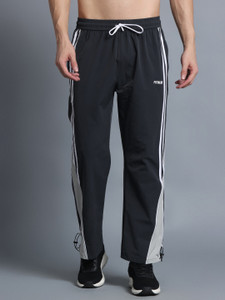 fitvalor Striped Men Grey Track Pants