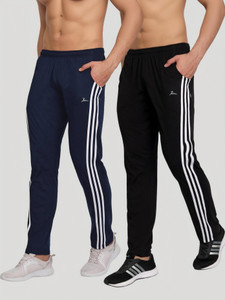 Zeffit Striped Men Dark Blue, Black Track Pants