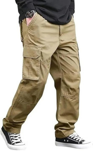 SATVISH Solid Men Brown Track Pants - Image 4