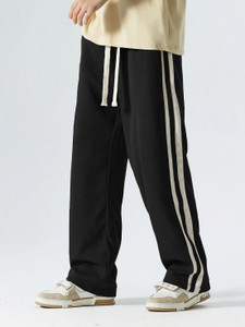 Force Solid Men Black Track Pants