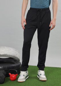 Force NXT Anti Viral Anti Odour Cool Joggers Solid Men Black Track Pants