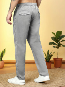 HAUWER Solid Men Grey Track Pants