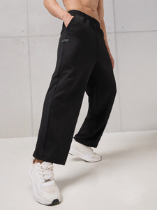 TECHNOSPORT Solid Men Black Track Pants