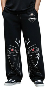 VisorUp Men's Graphic Print Black Track Pants - Image 6