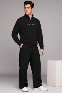 ट्रिपर TRIPR Printed Men Winter Track Suit पुरुषों के लिए सॉलिड ट्रैक सूट