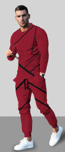 KELONBRO Geometric Print Men Track Suit