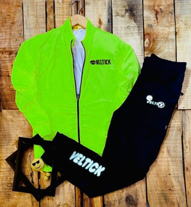 Veltick Solid Men Track Suit