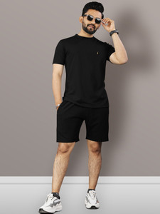VeBNoR Solid Men Track Suit