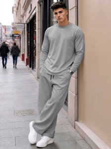 BLIVE Solid Men Track Suit