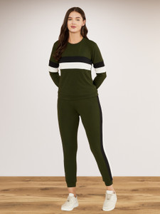 DTR FASHION Striped, Colorblock Women Track Suit