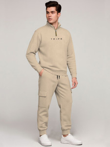 TRIPR Printed, Solid Men Track Suit