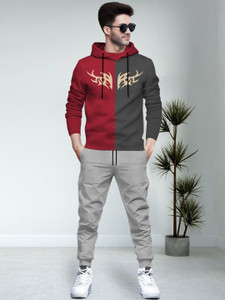 BLIVE Printed, Colorblock Men Track Suit