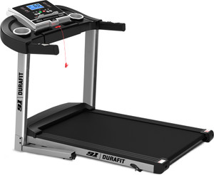 Durafit Strong | 4.5 HP Peak DC Motorized Foldable | Manual Incline Treadmill (Max Weight:120 kg)
