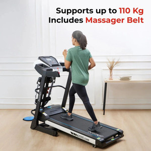 फिटकिट by कल्टस्पोर्ट FT200M BLDC Motor (4.5HP Peak) with Massager | Max Weight: 110Kg Home Gym Use ट्रेडमिल