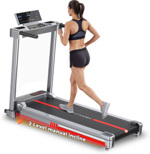 Lifelong 4.5HP Motorized Treadmill for Home | Manual Incline 2 Le... more