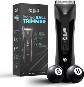 BEARDO incrediBALL with Skin Safe Tech, No Nicks with Ceramic Blades Fully Waterproof Trimmer 90 min  Runtime 4 Length Settings