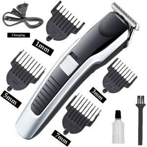 ZYRIAN Men Beard Professional Cordless Rechargeable-Trimmer Hair Clippers for Men Hair Fully Waterproof Trimmer 45 min  Runtime 4 Length Settings