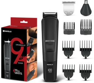 HAVELLS 9 in 1 Grooming Kit Grooming Kit 120 min  Runtime 1 Length Settings