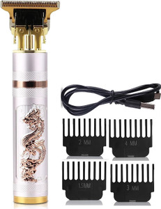 HAMOFY Professional Golden t99 Trimmer Haircut Grooming Kit Metal Body Rechargeable 57 Fully Waterproof Trimmer 50 min  Runtime 4 Length Settings