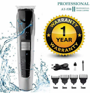 CLINLINSO 538 Professional Rechargeable Hair Clipper and Fully Waterproof Trimmer 45 min Runtime 4 Length Settings