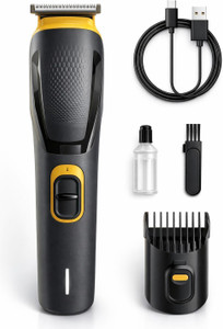 Misuhrobir Trimmer Men Fully Waterproof Trimmer 90 min Runtime 5 Length Settings