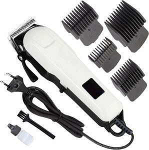KEMW Professional Electric Corded Hair Clipper & Beard Trimmer Razor With LED Display Stainless steel blade (Premium Quality & Performance Enhanced Version) Runtime: 0 min Body Groomer for Women Fully Waterproof Trimmer 90 min  Runtime 4 Length Settings