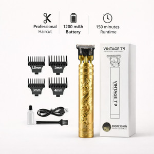 Vintage T9 Trimmer T-9 shaver AS071 Shaver For Men (Gold) - Image 1