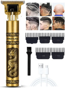 Profiline Waterproof -Metal Hair Trimmer USB charging Trimmer 60 min  Runtime 0 Length Settings