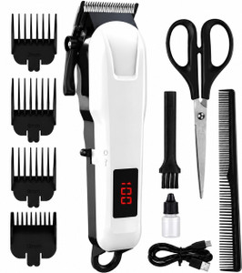 CLINLINSO 809 Hair Clipper Machine with LED Display, 4 Guide Combs & USB Charging Fully Waterproof Trimmer 240 min  Runtime 5 Length Settings
