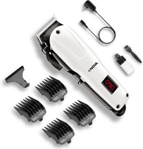 NOVA Professional Rechargeable and Cordless NHT 1083 Hair Clipper Trimmer 120 min  Runtime 5 Length Settings