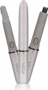 VEGA 2-In-1 Unisex Face/Body & Nose Trimmer, IPX 5 Water Resistant, (VHBT-02) Fully Waterproof Body Groomer 60 min  Runtime 2 Length Settings