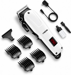 NOVA Professional Rechargeable and Cordless NHT 1083 Hair Clipper Trimmer 120 min  Runtime 5 Length Settings