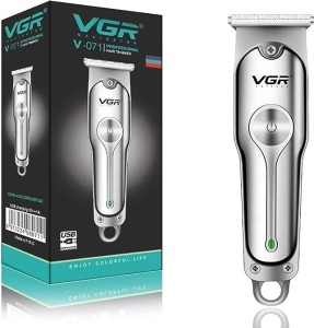 Voyager V-071 Cordless Professional Hair Clipper Trimmer for Men, 3 Guide Combs (Silver) Trimmer 120 min  Runtime 3 Length Settings