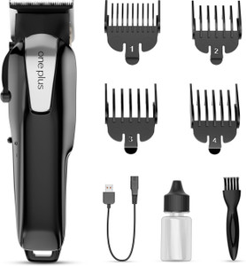 One Plus OP 8083 Cordless Professional Hair Clipper Dual LED Titanium coated blade Trimmer 150 min  Runtime 4 Length Settings