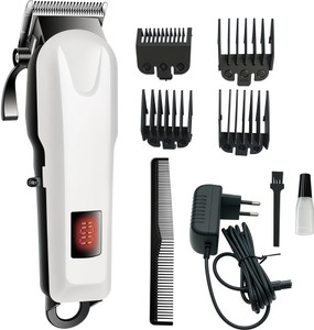 ChinuStyle Hair Trimmer for men's Professional electric hair Wireless LCD display hair cut Fully Waterproof Body Groomer 200 min  Runtime 5 Length Settings