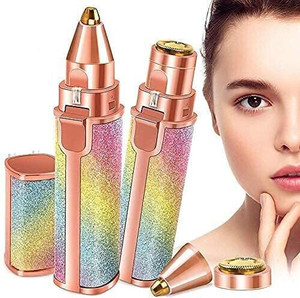 Maleka American Epilator Portable Electric Facial Hair Removal Women (Rainbow) Trimmer 60 min Runtime 1 Length Settings