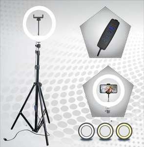 BESTFLY 10“ LED ring light stand for making reels, youtube videos with Phone Holder Tripod Kit, Tripod, Monopod Kit, Tripod Ball Head