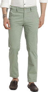 TURTLE Skinny Fit Men Green Trousers