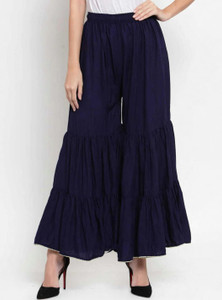 Rangkriti Flared Women Dark Blue Trousers