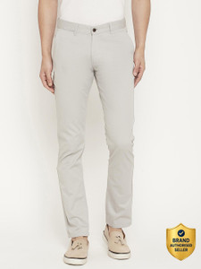 DUKE Slim Fit Men Beige Trousers