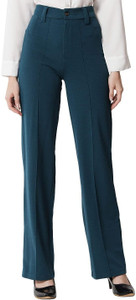 Ask4Fashion Regular Fit Women Black Trousers