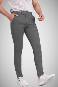 Yazole Regular Fit Men Grey Trousers