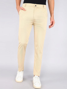 Flicfol Regular Fit Men Cream Trousers