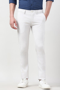 PETER ENGLAND Regular Fit Men Grey Trousers