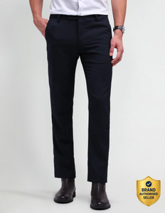 ARROW Slim Fit Men Blue Trousers - Image 6
