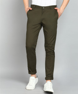 Blackberrys Slim Fit Men Green Trousers