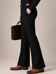 nightscape Relaxed, Flared Men Black Trousers